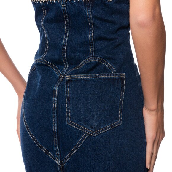 AKIRA 'HOW'S THE VIEW' STRAPLESS DENIM MINI DRESS (SOLD OUT) - NWT - Picture 3 of 9